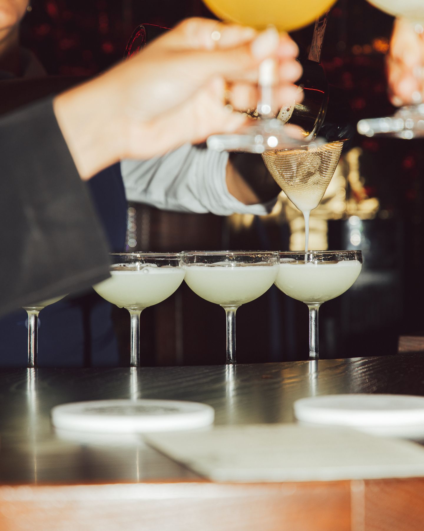 A cocktail served up in a coupe at Sub-Mission, the hidden cocktail lounge in Union Square, New York
