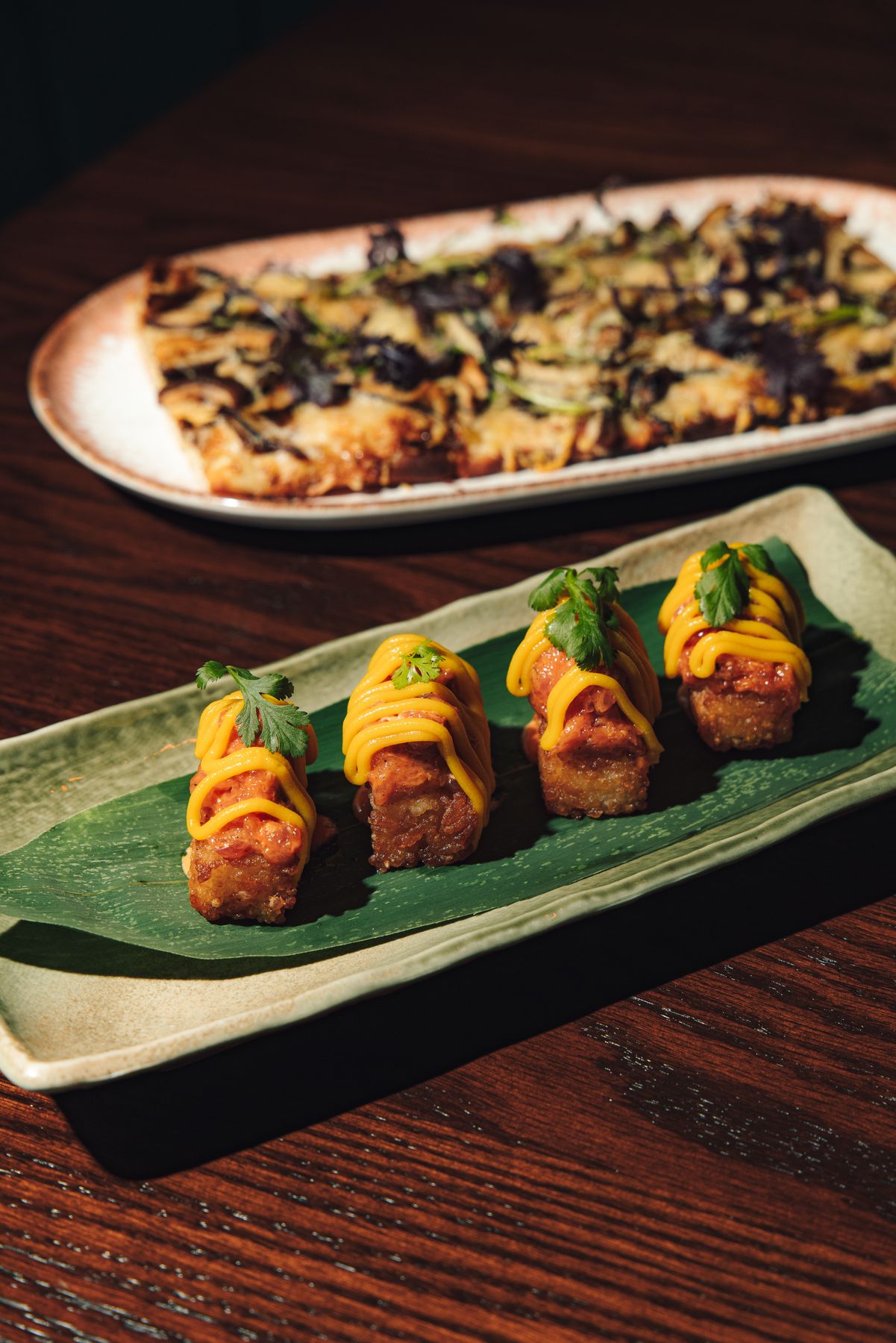 Small plates on the small-plates menu at Sub-Mission, New York
